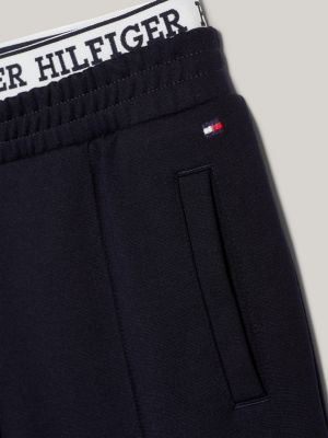 blue hilfiger monotype wide leg joggers for girls tommy hilfiger