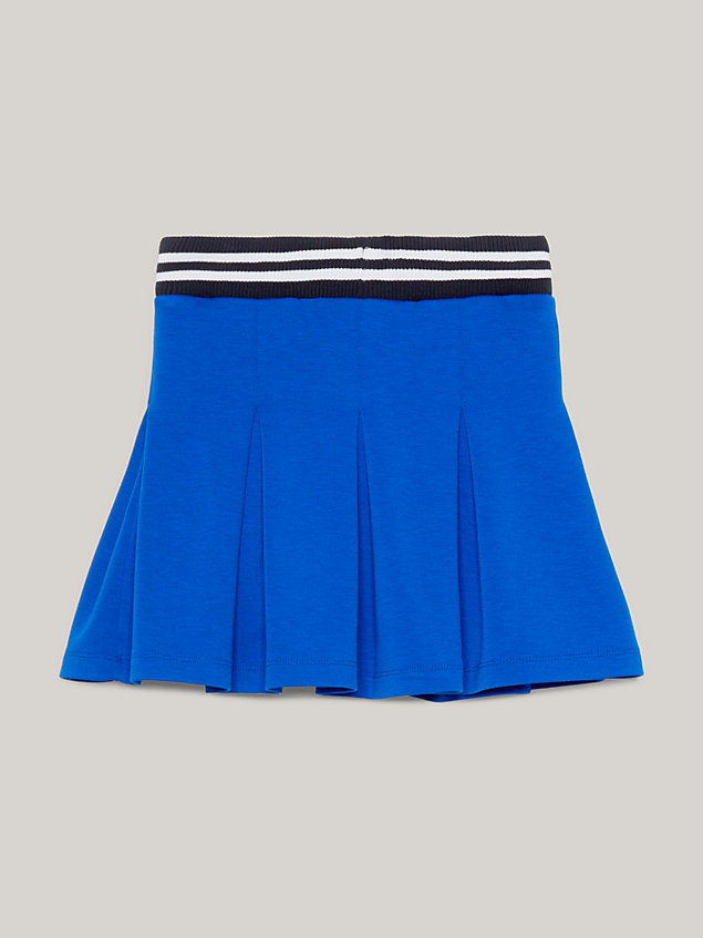blue hilfiger monotype pleated knit mini skirt for girls tommy hilfiger