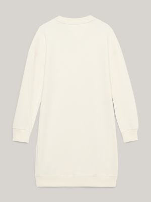 Tommy Hilfiger - Vestido de sudadera para mujer Regular Terry Monogram 7442  Blanco - Ryses