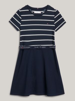 Robe patineuse Essential ceintur e Bleu Tommy Hilfiger