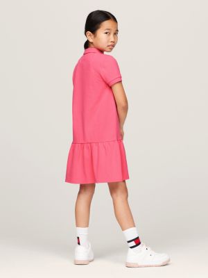 Girls pink polo outlet dress