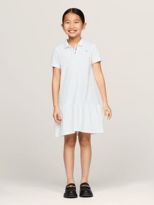  Tommy Hilfiger Vestido sin mangas para niña, Blanco (Crisp  White) : Ropa, Zapatos y Joyería