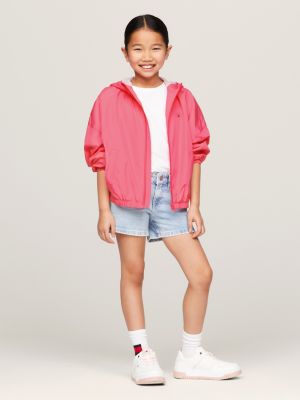 Essential Lightweight Relaxed Fit Hooded Jacket Pink Tommy Hilfiger