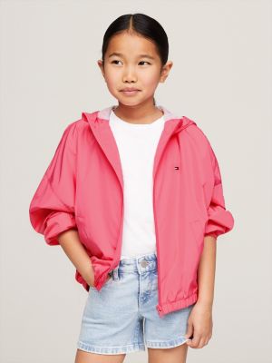 Pink tommy cheap hilfiger windbreaker