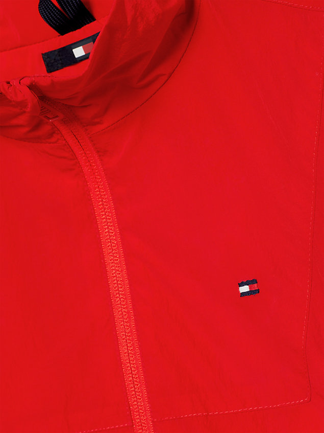 red hilfiger monotype cropped fit windjacke für maedchen - tommy hilfiger