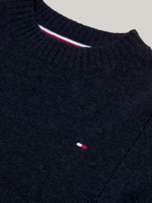 Essential Wool Relaxed Jumper | Blue | Tommy Hilfiger