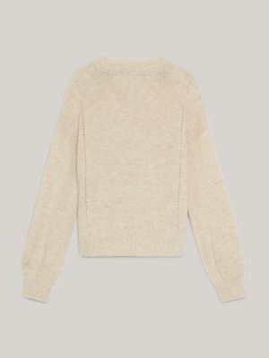 Cream tommy hot sale hilfiger jumper