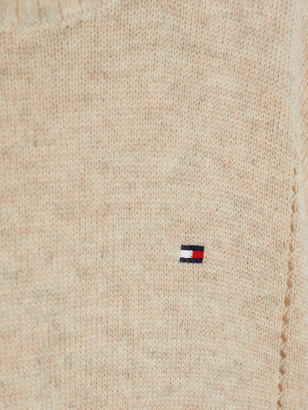 brown essential wool relaxed jumper for girls tommy hilfiger