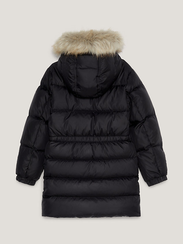chaqueta essential con plumón black de nina tommy hilfiger