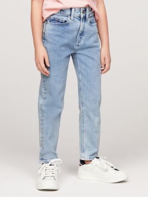 Jeans affusolati in denim morbido light wash, Denim