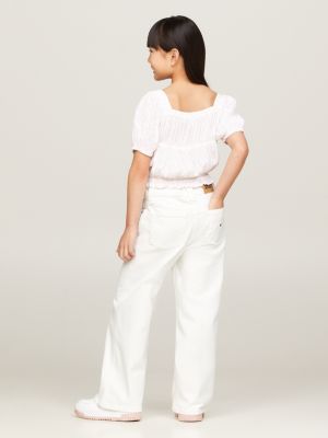 White tommy shop pants