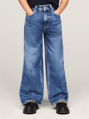 Dark Wash Wide Leg Jeans, Denim