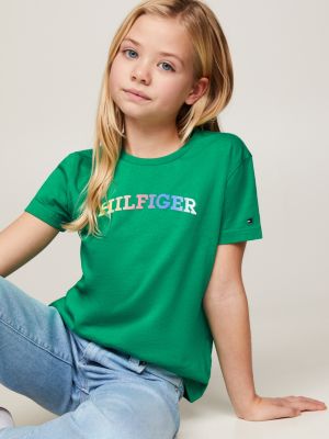 Hilfiger Monotype Logo T-Shirt | Green | Tommy Hilfiger