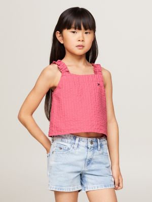 Camiseta Camiseta Adp Wc Kg Ss Tina Fashion, Tommy Hilfiger, Meninas