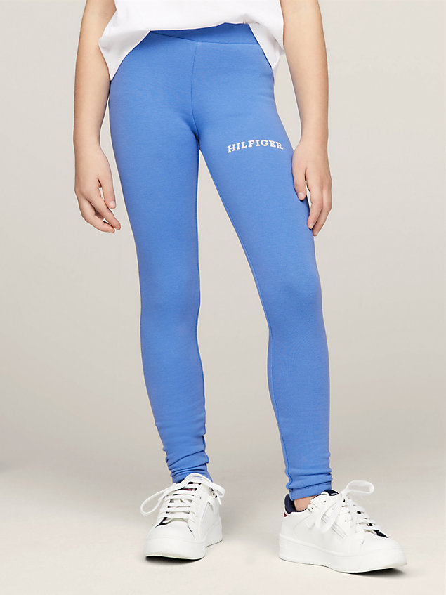 blue hilfiger monotype full length leggings for girls tommy hilfiger