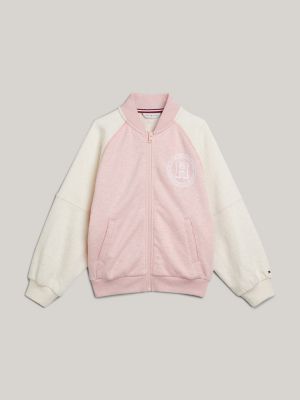 Tommy hilfiger pink sales bomber jacket