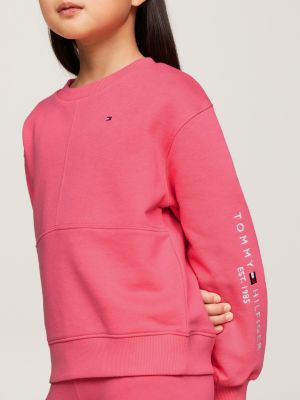 Sudadera Tommy Hilfiger Essential Rosa para Niña