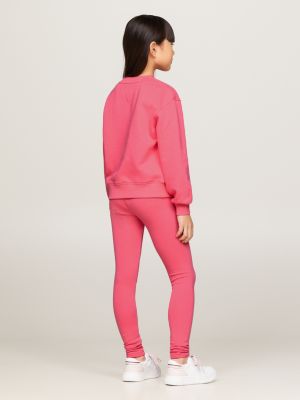 Essential Sweatshirt And Full Length Leggings Set, Pink