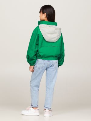 Sudadera Verde Oversize Con Logo De Niña Tommy Hilfiger