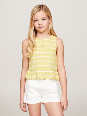 Yellow tommy hot sale hilfiger top