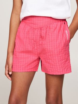 Pink seersucker shorts hotsell