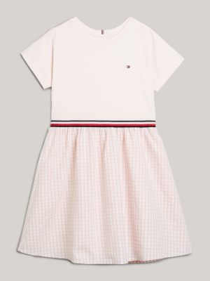 Gingham Relaxed Dress Pink Tommy Hilfiger