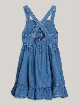 Adaptive Strap Fitted Denim Flare Dress | Denim | Tommy Hilfiger