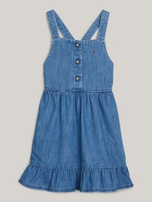 Shopherd - Denim Mini A-Line Dungaree Dress