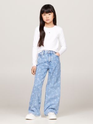 Floral Wide Leg Jeans | Denim | Tommy Hilfiger 