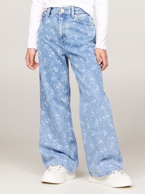 Floral Wide Leg Jeans Blue Tommy Hilfiger