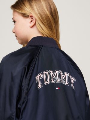 Varsity Back Logo Relaxed Bomber Jacket | Blue | Tommy Hilfiger