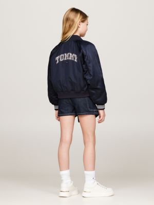 Varsity Back Logo Relaxed Bomber Jacket | Blue | Tommy Hilfiger