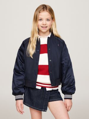 Varsity Back Logo Relaxed Bomber Jacket | Blue | Tommy Hilfiger