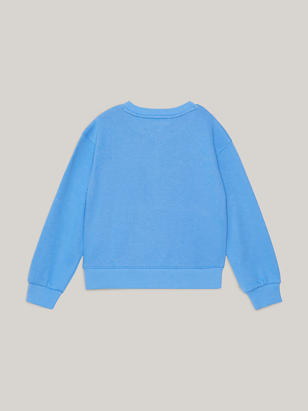 blue th established essential sweatshirt für maedchen - tommy hilfiger