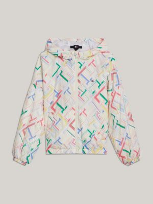 TH Monogram Print Windbreaker Jacket | White | Tommy Hilfiger