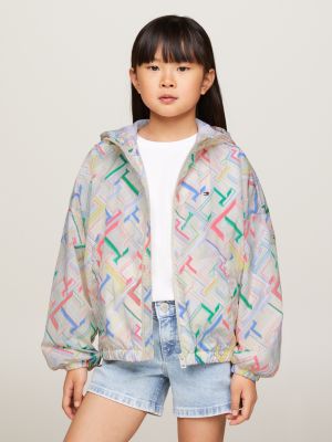 TH Monogram Print Windbreaker Jacket | White | Tommy Hilfiger