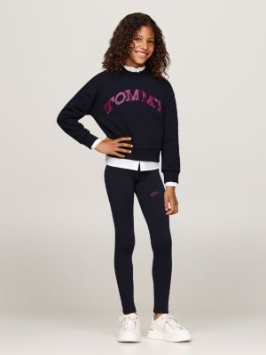 blue varsity logo relaxed sweatshirt for girls tommy hilfiger