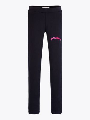 blauw varsity superskinny legging met logo voor meisjes - tommy hilfiger