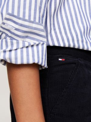 blue corduroy wide leg chinos for girls tommy hilfiger