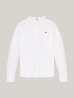 Essential Relaxed Fit Ruffle Poplin Blouse — White 6