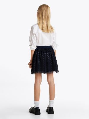 gonna con strato in tulle e motivo a stelle blu da bambine tommy hilfiger