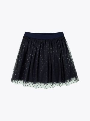 blue metallic star tulle skirt for girls tommy hilfiger