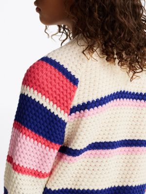 beige raglan bishop sleeve jumper for girls tommy hilfiger