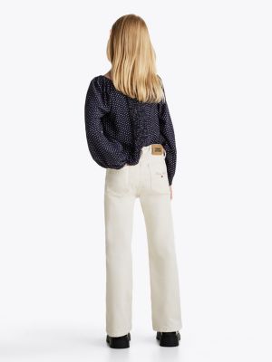 white flared jeans for girls tommy hilfiger