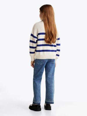 kolorowy sweter z półgolfem dla dziewczynki - tommy hilfiger