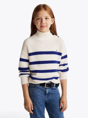 multi pullover mit mock-rollkragen für mädchen - tommy hilfiger