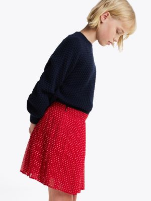 red star print pleated mini skirt for girls tommy hilfiger