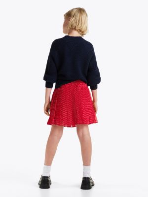 red star print pleated mini skirt for girls tommy hilfiger