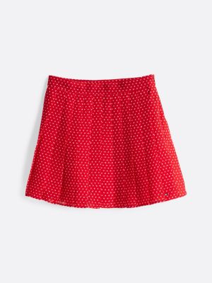 red star print pleated mini skirt for girls tommy hilfiger