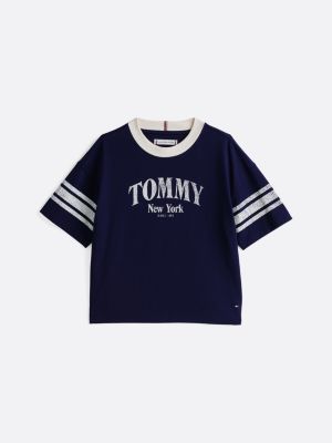 t-shirt con motivo color block multicolore da bambine tommy hilfiger